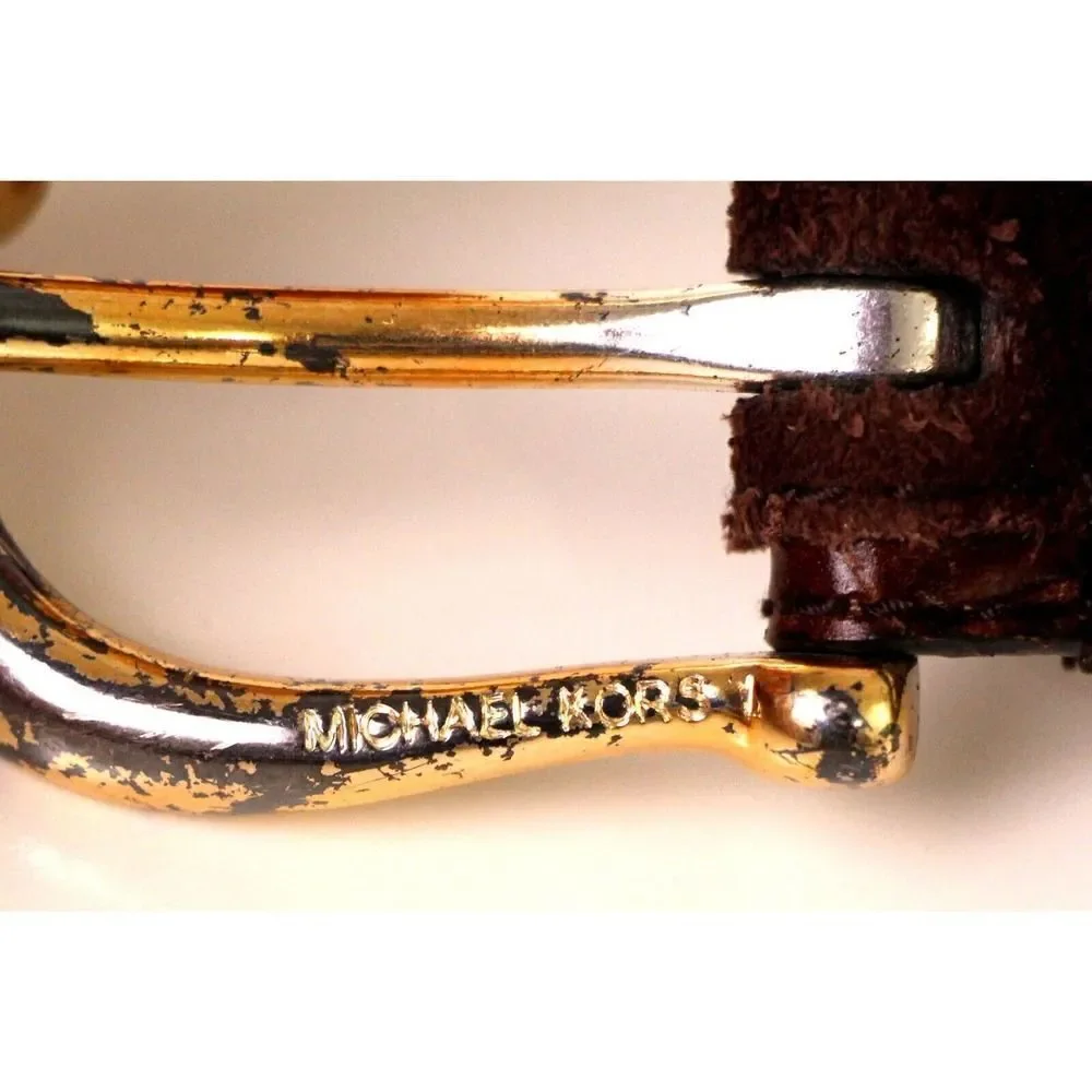 Michael Kors STUDS CROCO BROWN GENUINE LEATHER 1